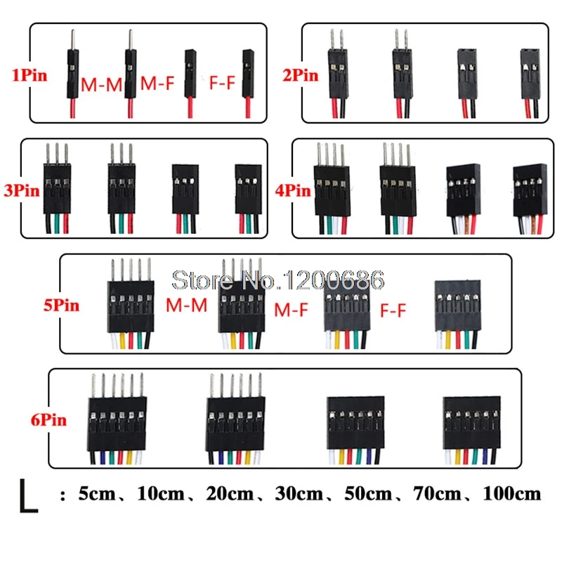 1007 2X12 P 24AWG Чистый медный кабель для мужчин и женщин электрические перемычки DuPont 2,54 мм провод кабель 24 pin шаг 2,54 мм