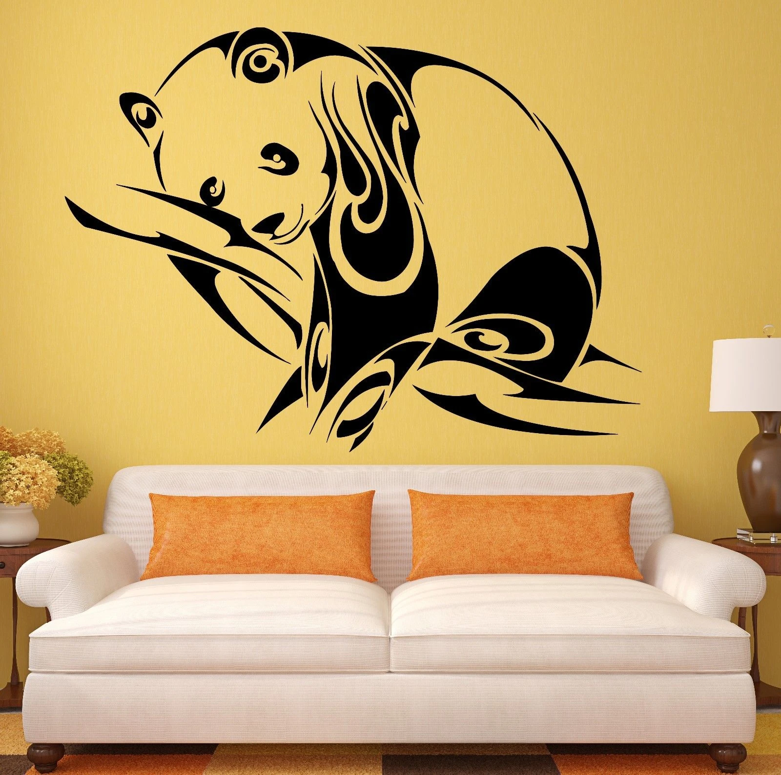 Panda Stickers Muraux Animaux Enfants Chambre De Bebe Tribal Vinyle Sticker Home Decor Livraison Gratuite Aliexpress