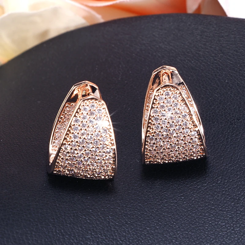 

UILZ Round Loop with High Quality Tiny AAA+ CZ Small Hoop Earrings For Women Wedding Hot Jewelry Wholesale UE2147
