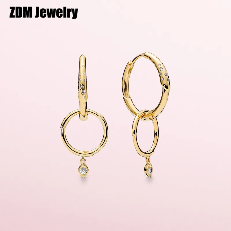 925 пробы серебряные блестящие стильные серьги для женщин круглая серьга в виде кольца Женская оригинальная модная серьга ювелирные изделия