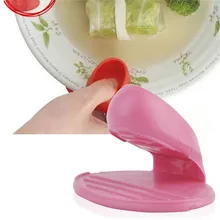 Мини-размер, кухонная посуда, Силиконовая прихватка для духовки, термоизолированная перчатка, пальчиковая, забавная, для приготовления пищи, микроволновая печь, Нескользящий Захват, горшок