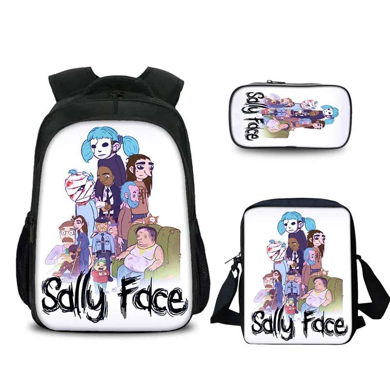 Sally Face Rugzak для подростков сумка девочек и мальчиков школьный рюкзак с милым