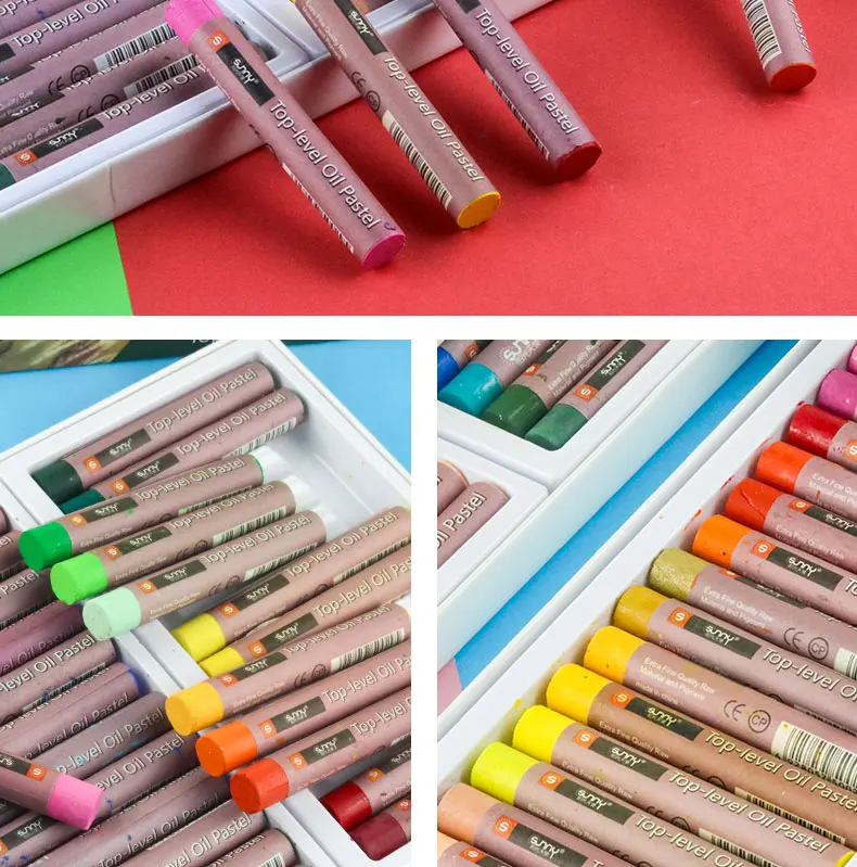 Pintura a Óleo Pastel de Nível Cores da Escola de Papelaria 50 Cera Cores Giz Pastel Vara Crayon Superior 12 - 18 25 36 11 12 18 25 36 50 Cera cores