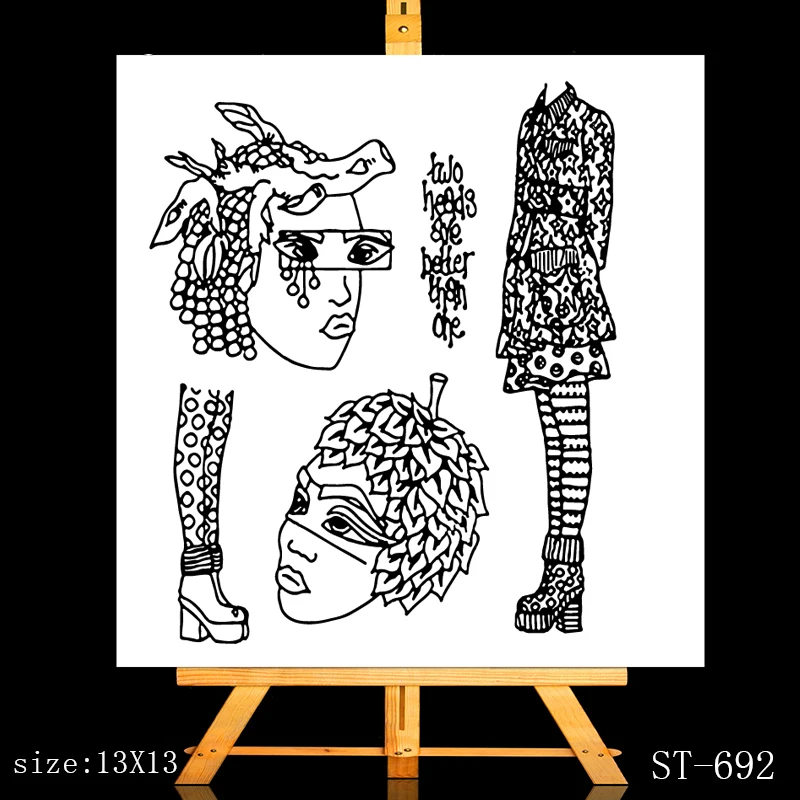 

AZSG Weird Woman Body Clear Stamps For DIY Scrapbooking Decorative Card making Craft Fun Decoration 13*13cm