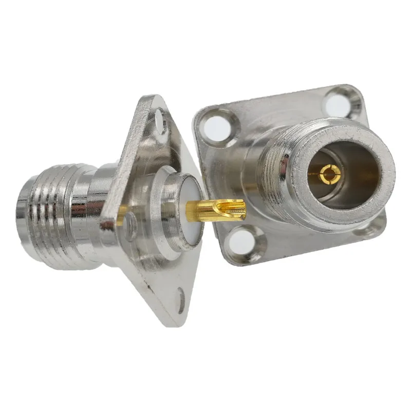 

N Female With 4 Holes Flange 26mm Solder RF Connector