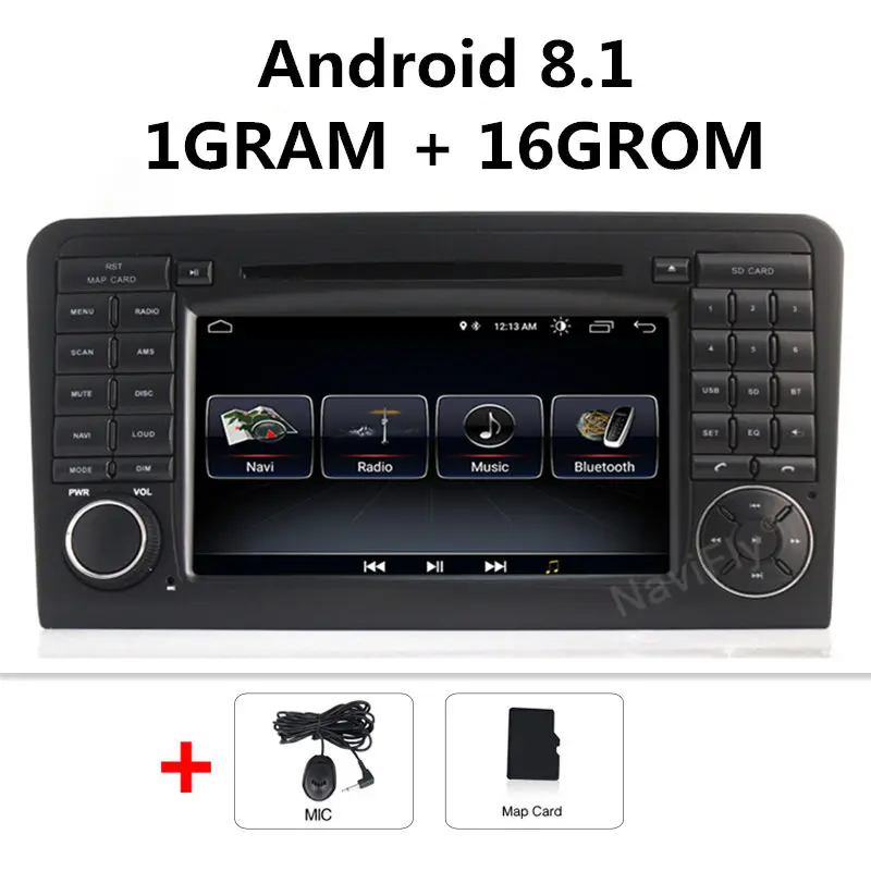 Car dvd 2din Android 9,1 автомобильный dvd-плеер gps навигация для Mercedes Benz ML Класс W164 ML300 ML350 ML500 GL X164 GL320 Автомагнитола FM RDS - Цвет: Car dvd