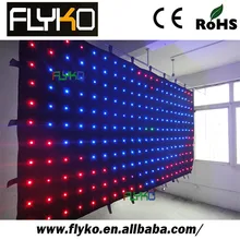 Потрясающая Гибкая светодиодная занавеска дисплей led видео занавес