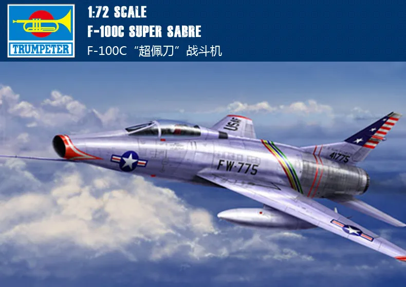 Труба 01648 1: 72 Американский F-100C &quotsuper Saber" модель сборки бойца | Игрушки и хобби