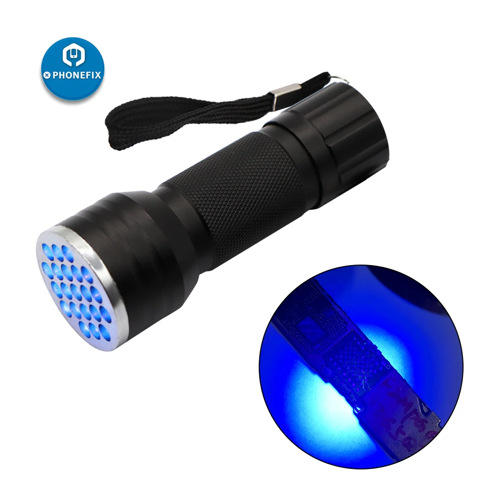 

PHONEFIX UV Glue Curing LED Light Ultraviolet Lamp light Green Oil Curing Purple Light For Mobile Phone Motherboard Repair Tools