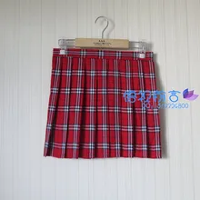 Мульти Цвет японский Высокая талия плиссированные юбки в стиле японской школьницы девочек Косплэй клетчатая юбка в складку Косплэй школьная форма юбка