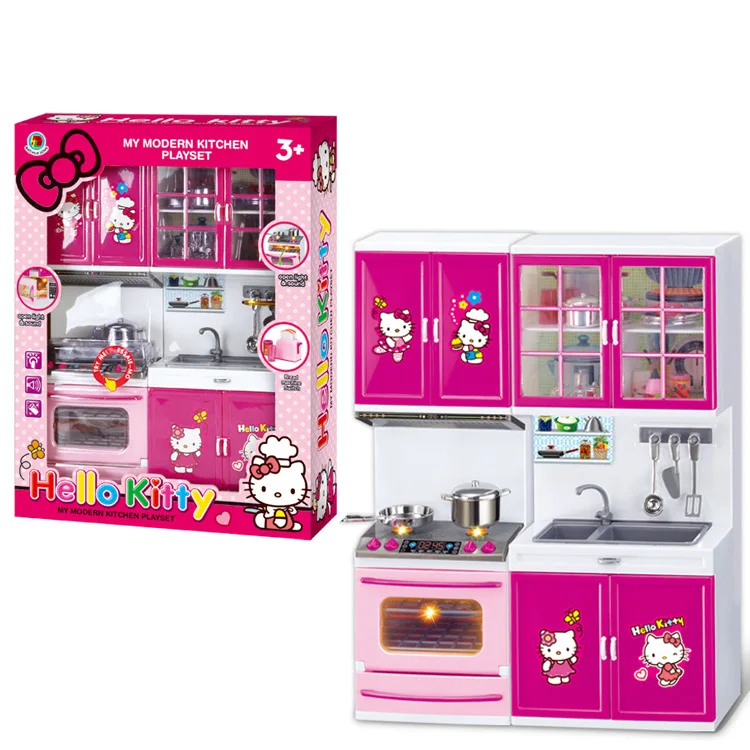 Kawaii Hello Kitty Girl Children Play House Simulation Tableware