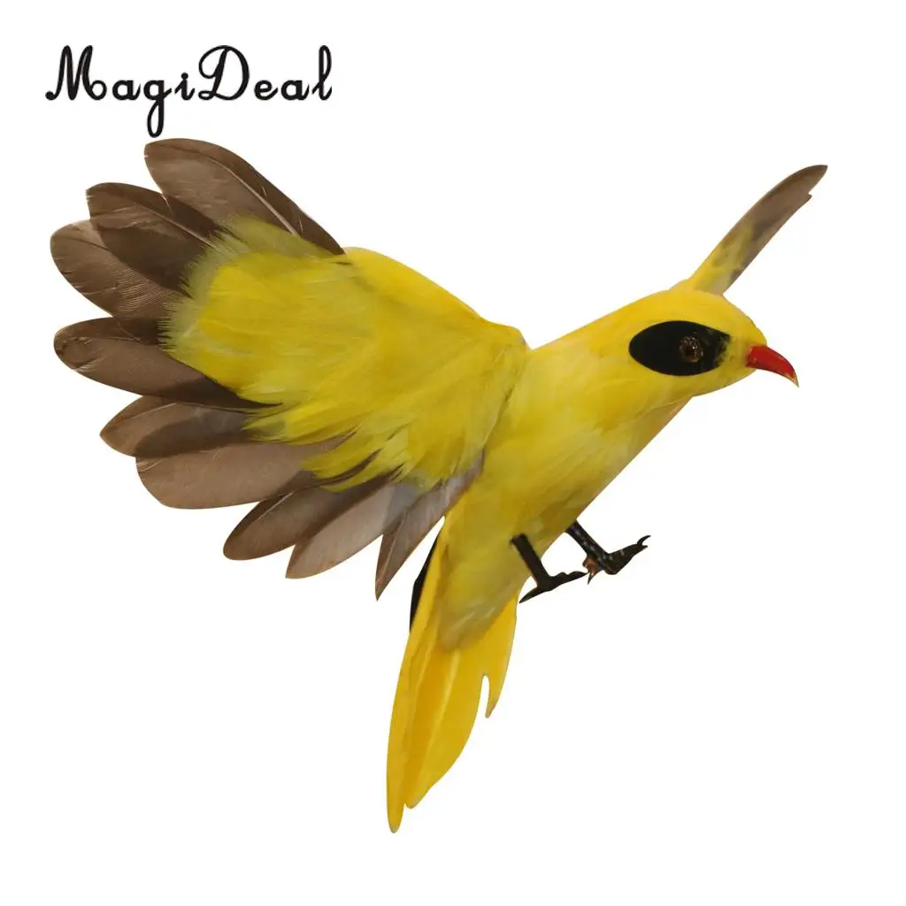 MagiDeal Artificial Bird Realistic Parrot Goose Cormorant Swallow Swan Figurine Garden Decor Craft