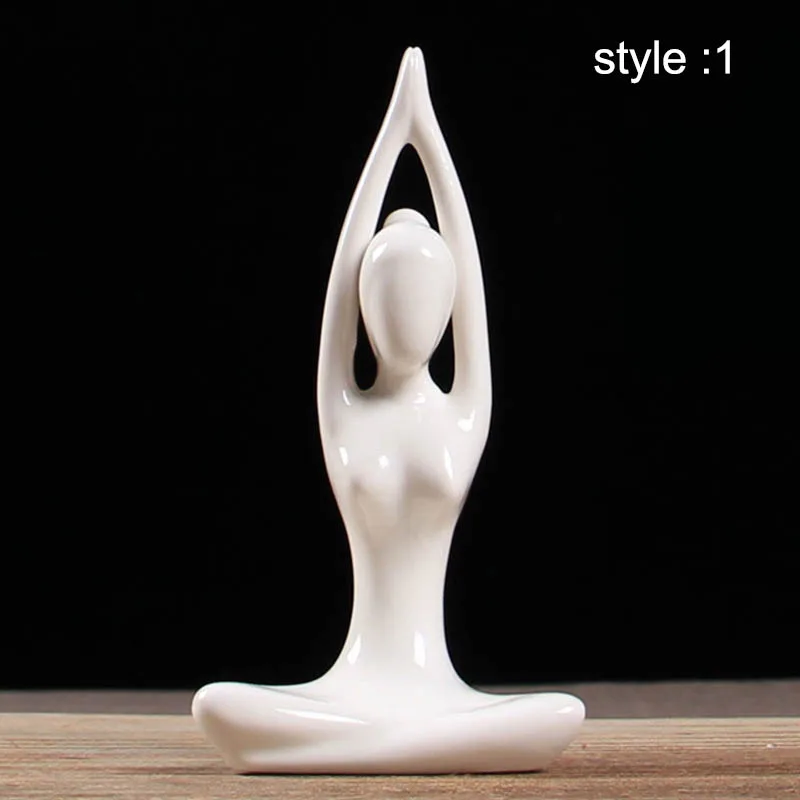 Белая фигурка Йога статуя дома декоративные фарфоровые керамические подарки ремесла 2019ing