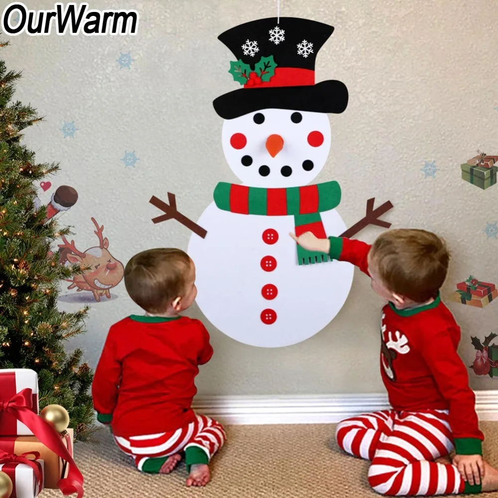 Наш теплый фетровый снеговик, булавка в носу, игра для праздников, вечеринок, Подарочный войлок, сделай сам, подарок на год для детей, день рождения, Рождество, снеговик