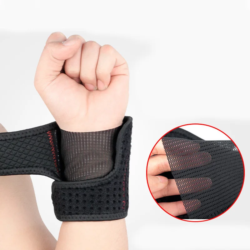 

Adjustable Wrist Supports Brace Carpal Tunnel Medical Breathable Gym Power-lifting Aluminum Spring Support Wrist band Protector