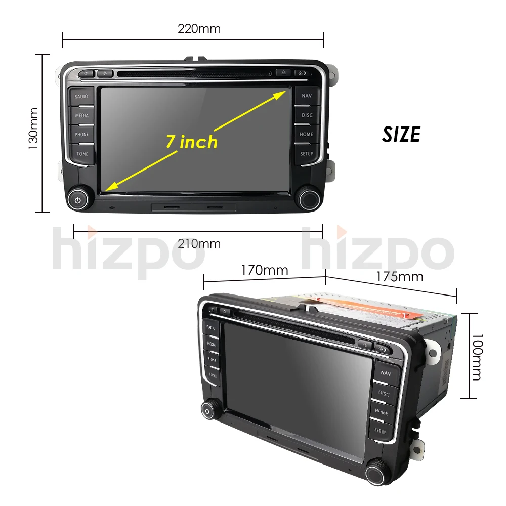 Discount Car DVD player For V W/Volkswagen/Golf/Polo/Tiguan/Passat/b7/b6/SEAT/leon/Skoda/Octavia 7" Radio GPS BT Free camera Mirror link 26