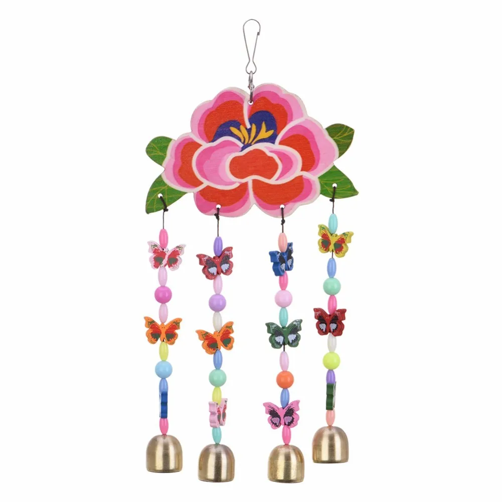 Parrot Chew Toys Classic Chinese Style Peony Wind Chimes Parrot Bird Chewing Toys Wind Chimes Swing Parrot Cage Bird Biting Toys