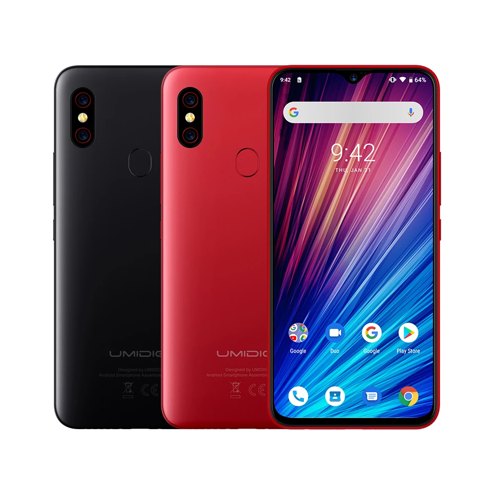 Мобильный телефон UMIDIGI F1 Play Android 9 0 6 ГБ ОЗУ 64 Гб ПЗУ 48мп + 8МП камера мобильный 5150 мАч