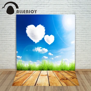 

Vinyl photo studio Background Board of wood grass photocall products Allenjoy backdrops