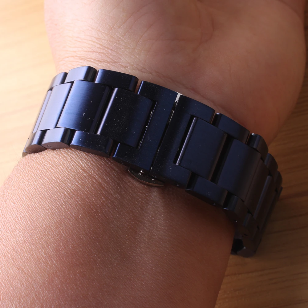Watchband Strap Bracelet Classic Watchbands Fashion Stainless Steel Watch Accessories Black Dark Bluefor Gear S2 S3 20mm 22mm Watchband Strap Bracelet Classic Watchbands Fashion Stainless Steel Watch Accessories Black Dark Bluefor Gear S2 S3 20mm 22mm