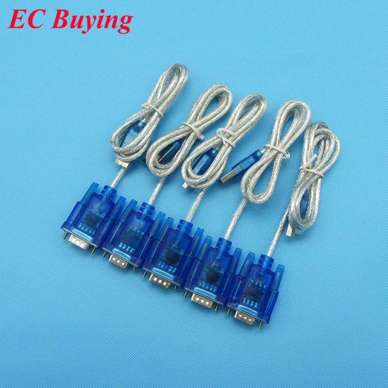 Image 5PCS USB tO DB9 Male 9 PIN RS232 RS 232 SERIAL PORT COM ADAPTER CABLE, HL340 HL 340 Chip
