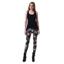 Сексуальные эластичные штаны с 3D цифровой печатью, женские леггинсы с изображением времени приключений, 7 размеров, одежда для фитнеса