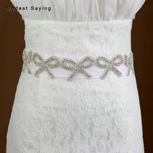 Очаровательные серебряные блестящие хрустальные свадебные ленты бант бисером свадебные пояса пояс femme strass свадебные аксессуары