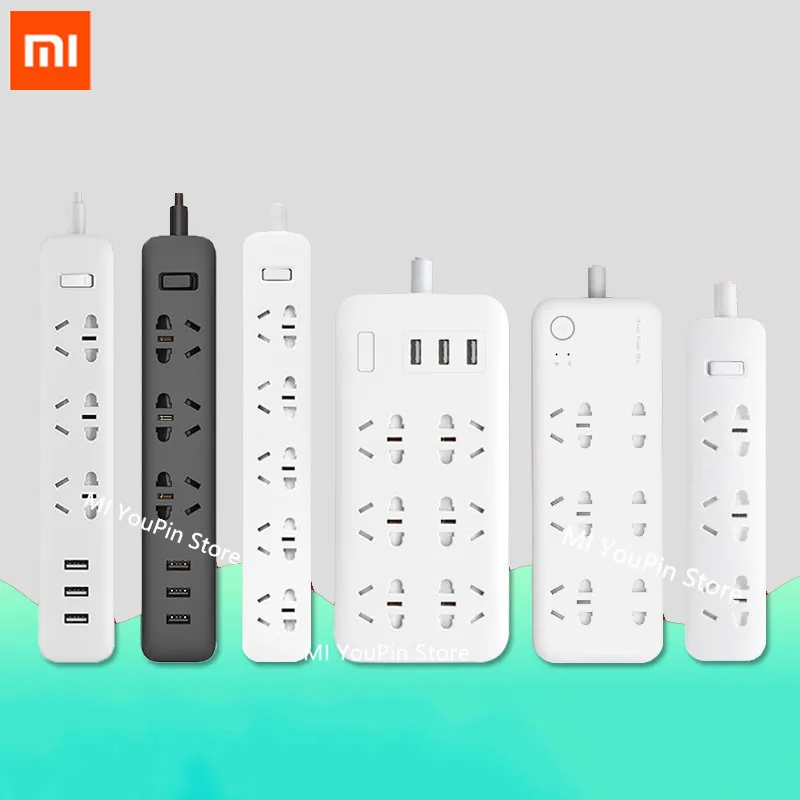 Блок питания Xiaomi быстрая зарядка 2500 Вт 10 А 250 В 3/5/6 порта с USB разъемами умная лента