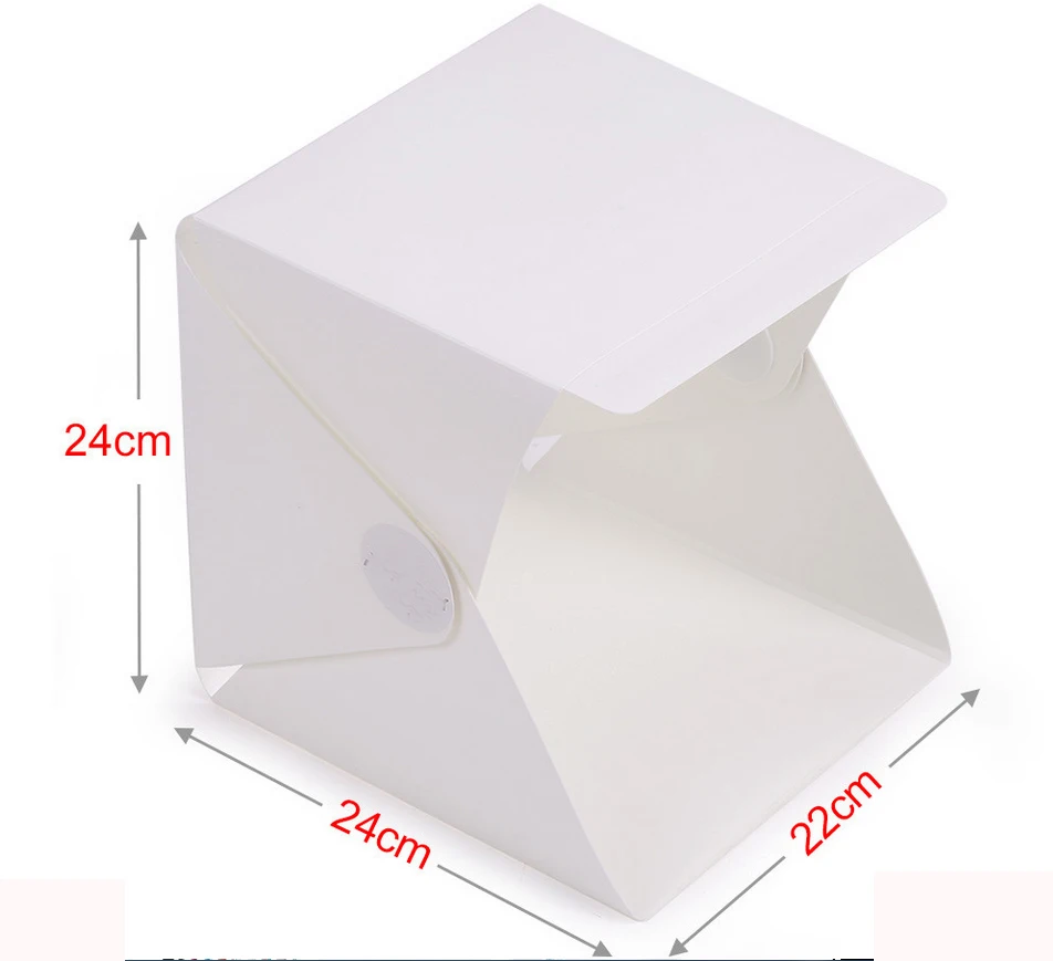 

JMFOTO Mini Folding Studio portable photography studio Mini foldable softbox with USB LED light Desktop black white backgound