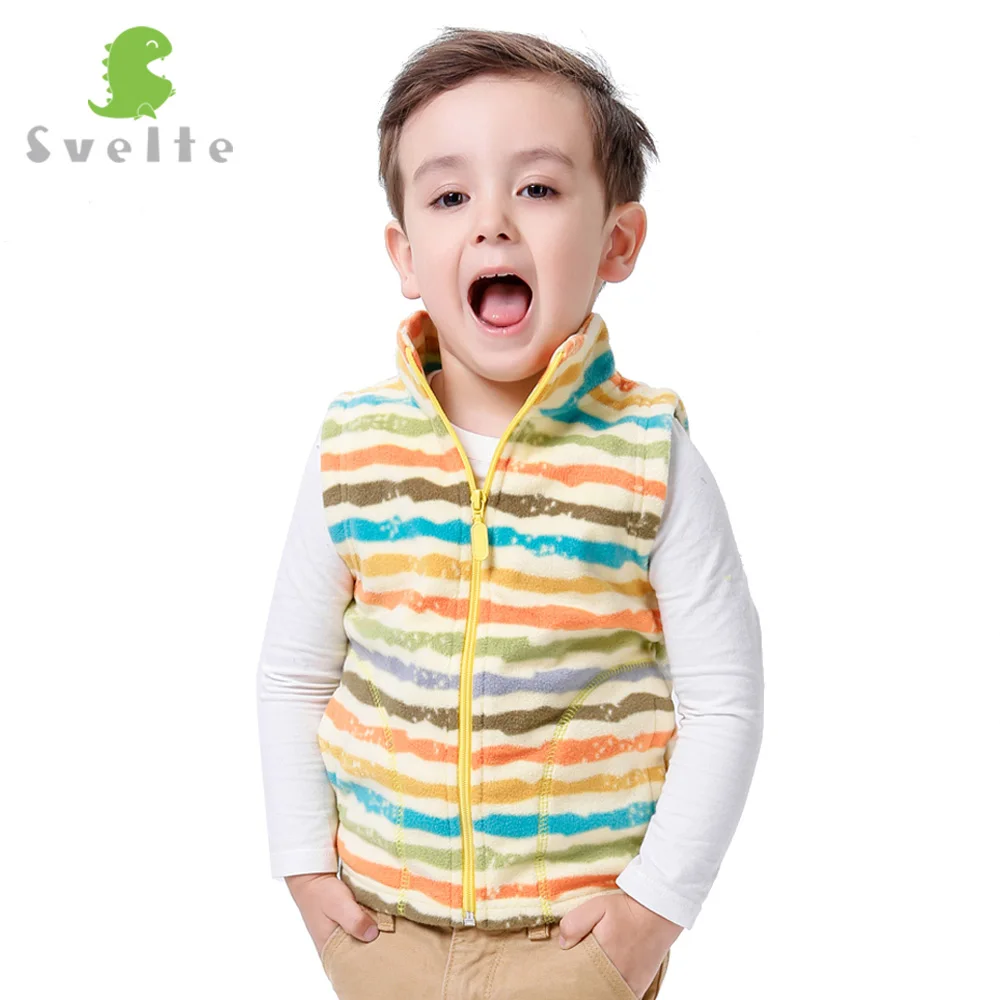 SVELTE fo'r Children Boys Girls Stripe Fleece Vest Kids Boy Girl Unisex
