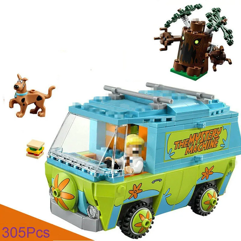 

305pcs The Mystery Machine Bus Bela Scooby Doo Series Building Blocks Compatible With Legoed 75902 Bricks Toys For Children