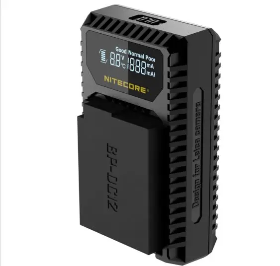 nitecore ULQ Digital USB Travel Charger For Leica BP DC12 Batteries Q