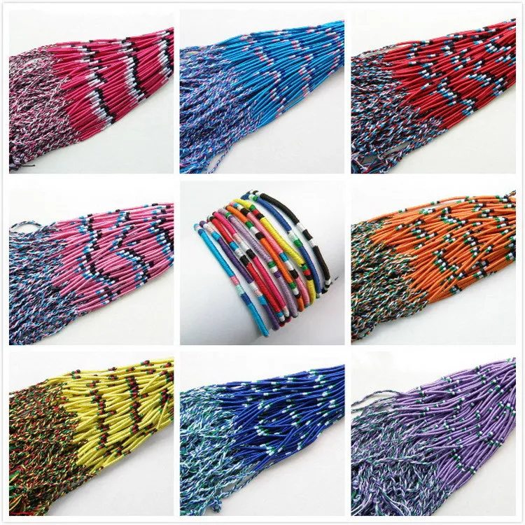 Buy Mixed Colors Wholesale 100 string Bracelets Bangle MULTI COLORED Bracelet