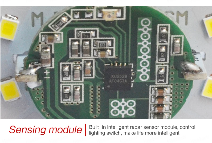 Светодиодный СВЧ радар движения сенсор комнатной температуры светильник лампа E27 умный светильник 9 Вт 7 Вт 5 Вт AC85-265V для коридора гаража