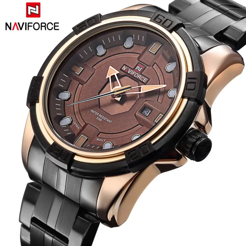 Prix pour Montres Hommes NAVIFORCE Marque En Acier Plein Armée Militaire Montres Hommes de Quartz Heure Horloge Montre Sport Montre-Bracelet relogio masculino Prix pour Montres Hommes NAVIFORCE Marque En Acier Plein Armée Militaire Montres Hommes de Quartz Heure Horloge Montre Sport Montre-Bracelet relogio masculino