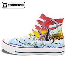 Octopus Unique Converse Chuck Taylor Chunk! No, Captain Chunk Design Hand Painted Shoes Custom Canvas Sneakers Man Woman