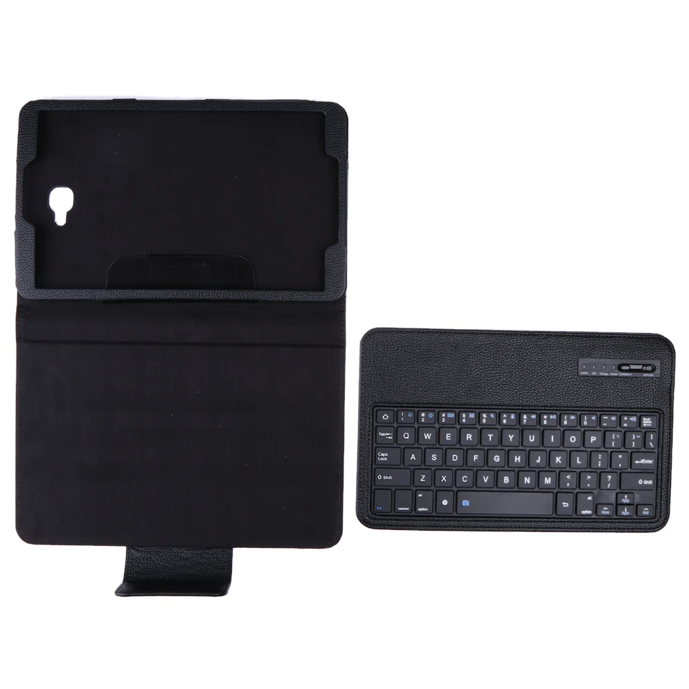Bluetooth клавиатура кожаный чехол+ подставка для samsung Galaxy Tab A 10,1 дюймов T580 серии(SM-T580, SM-T581, SM-T585 - Цвет: Black