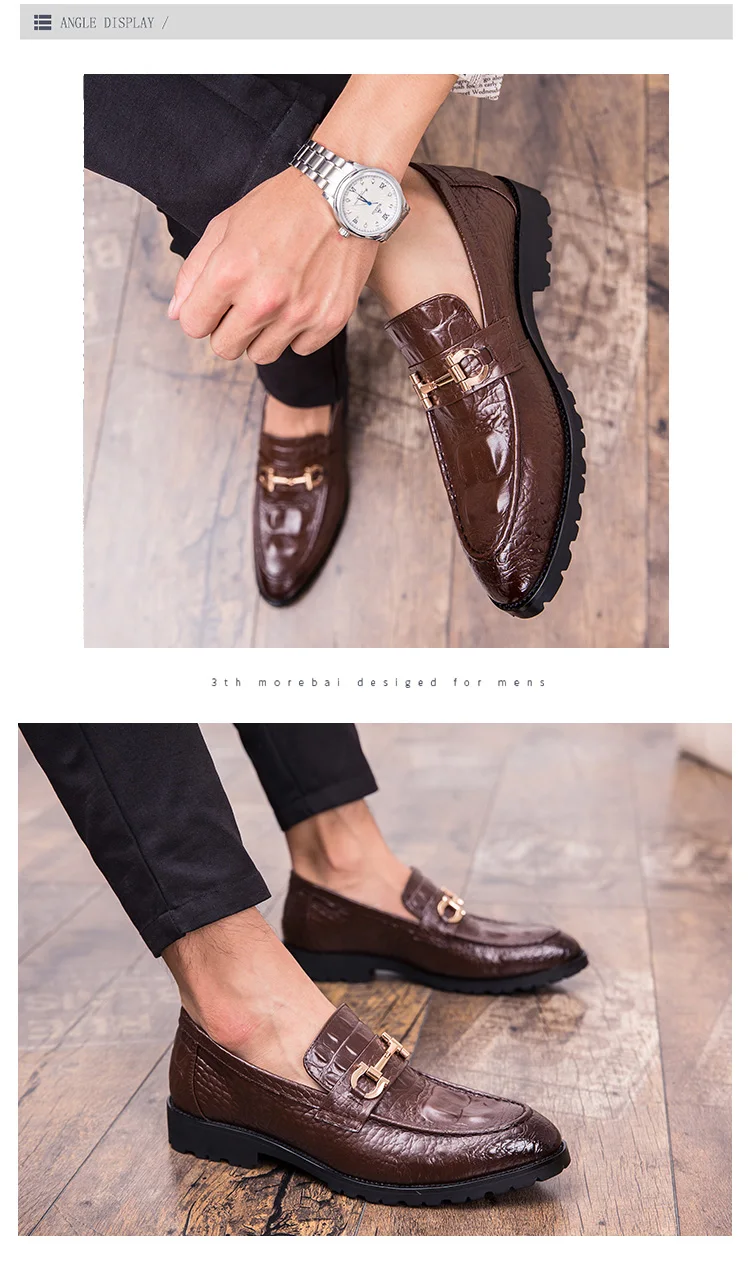 Мужская обувь с перфорацией типа «броги»; парадная обувь; кожаная коричневая элегантная Роскошная обувь для костюма; модные кожаные лоферы для свадебной вечеринки; большие размеры