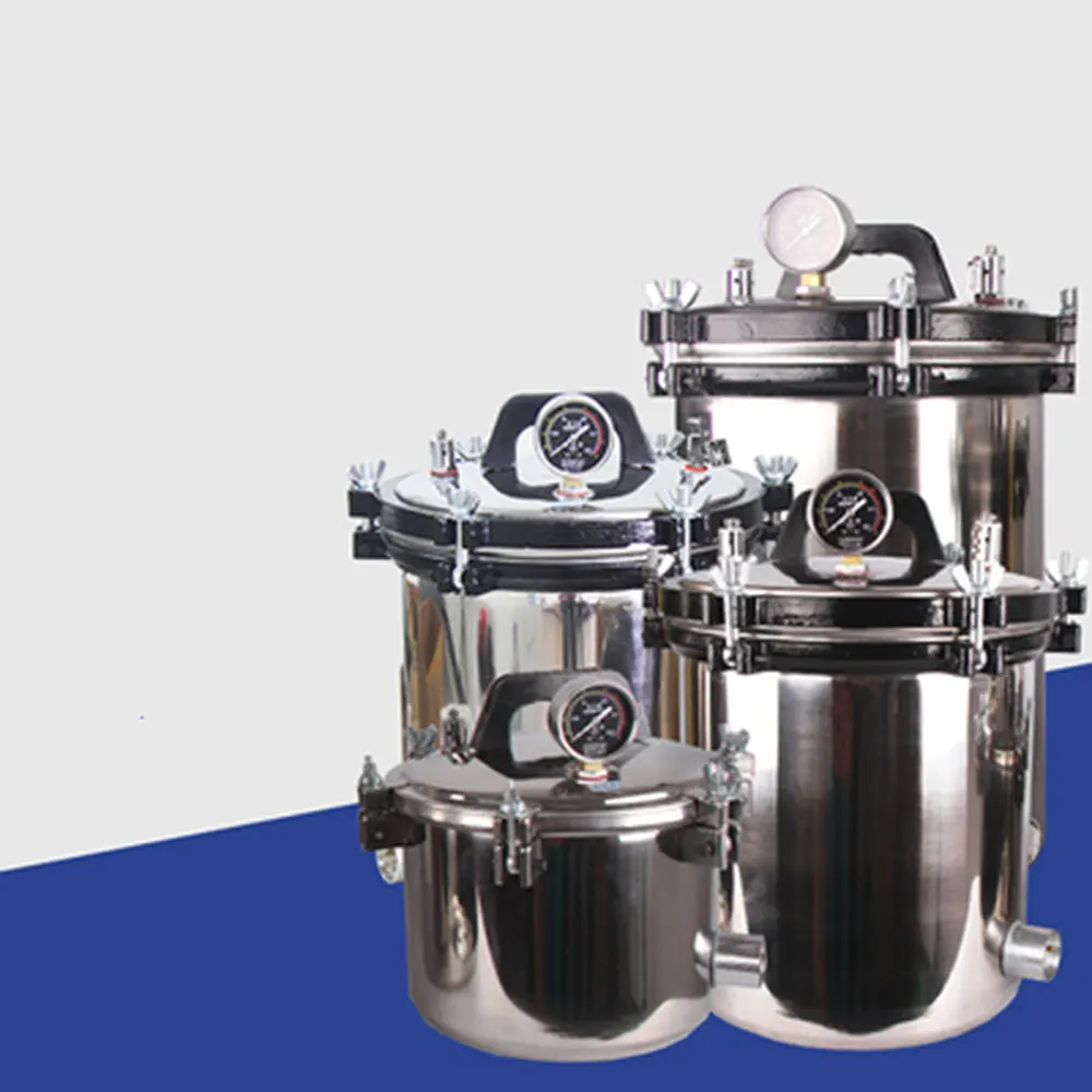 8L/18L/24L Portable Stainless Steel Heating Autoclave High Pressure  Sterilizer F
