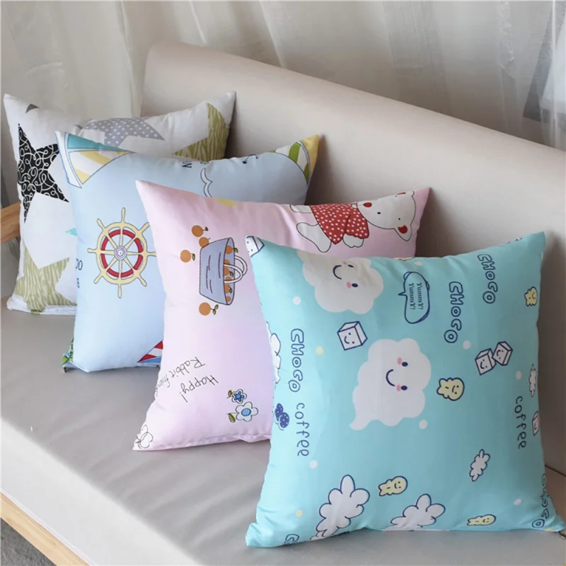 40*40cm Family Cushion Cover Soft Plush Pillow Case Home Office Decoration Back Throw Sofa Cushion Cover Supplies