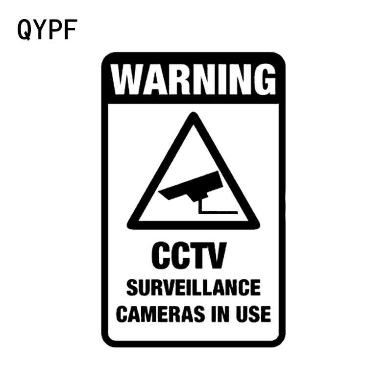 Qypf 10.3cm16.5cm Cctv Surveillance Cameras In Use Warning Graphic Car