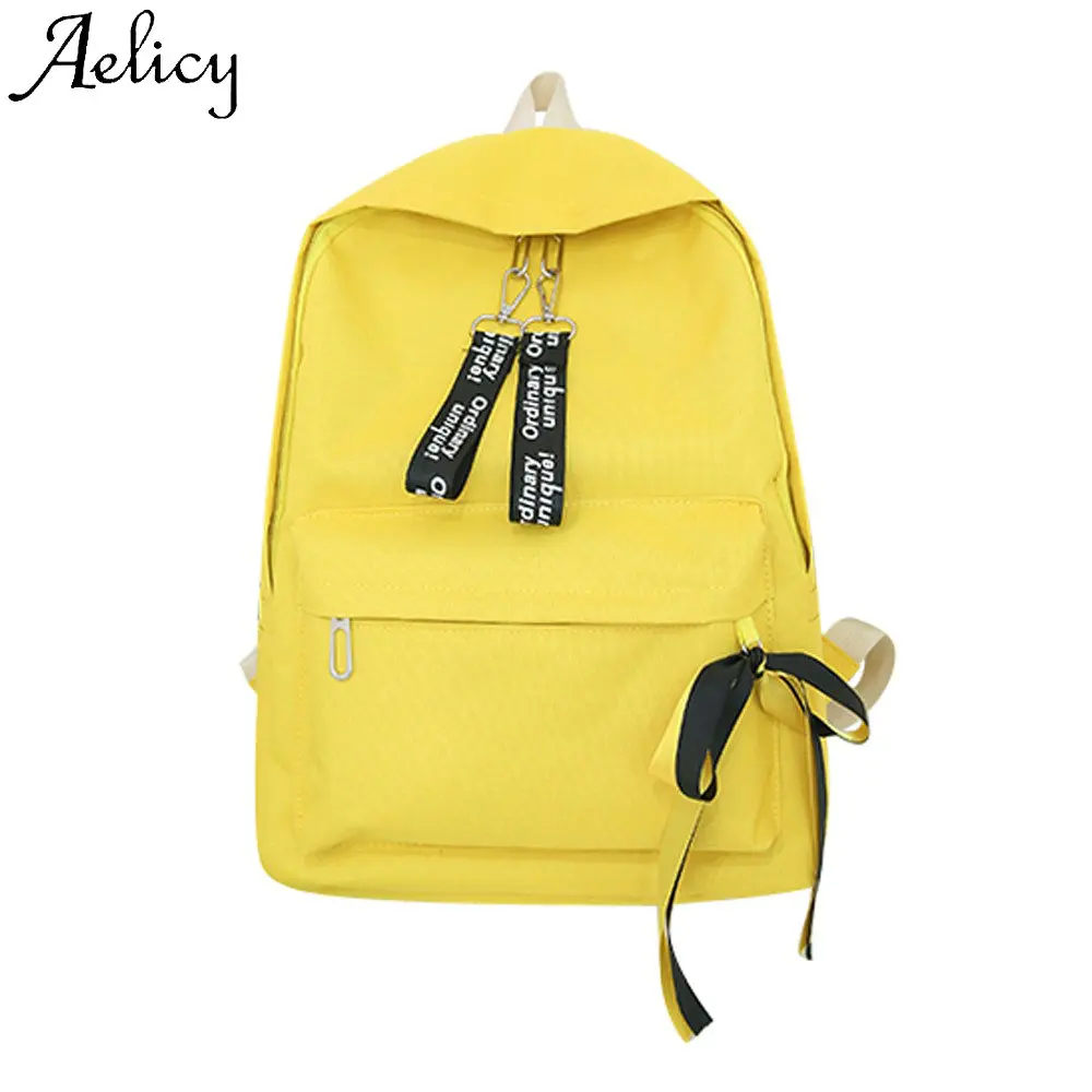 

Aelicy Fashion Unisex Canvas Letter Backpack Outdoor Travel Backpack Student Bag High Quality Versatile Portable Multi-purpose
