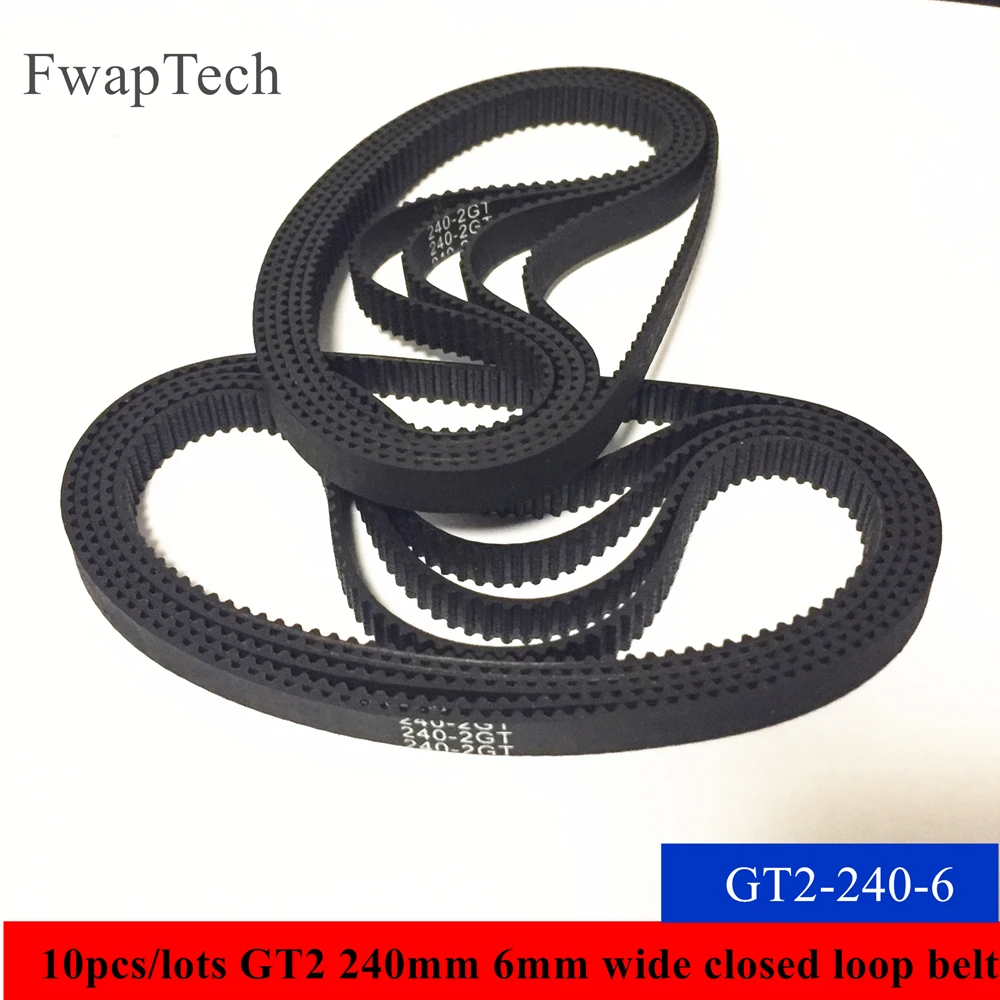 

3D Printer Parts GT2 Closed Loop Timing Belt wide 6mm length 240mm tooth 120 2GT synchronous belt
