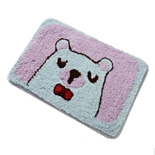 Полиэстер микрофибра лохматый абсорбирующий нескользящий коврик Пушистый мягкий плюшевый коврик для ванной машинная стирка ковер коврик для прихожей