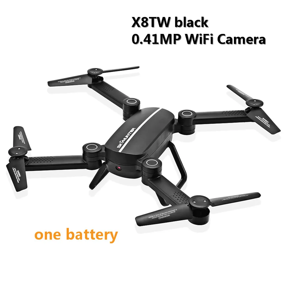 X8T X8TW дрона с дистанционным управлением с поддержкой Wi-Fi FPV 0.41MP HD Камера 2,4G 4CH 6-осевой гироскоп складной Квадрокоптер Дрон с красочными светильник - Цвет: version 1