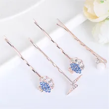 4 шт. Новое поступление для женщин обувь для девочек заколки для волос с жемчугом букет молния шпилька Кристалл Стразы BB зажимы Chic аксессуары волос