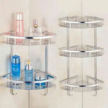 

Bathroom Shower Caddy Shelf Corner Bath Wall Mount Rack Storage Holder Organizer