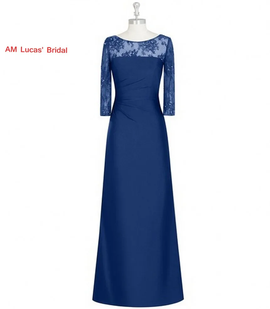 Nieuwe Moeder van De Bruid Jurken Met Kant Lange Mouw vrouwen Avondfeest Moeder Bruidegom Formele Gowns Voor Wedding Party toga Nieuwe Moeder van De Bruid Jurken Met Kant Lange Mouw vrouwen Avondfeest Moeder Bruidegom Formele Gowns Voor Wedding Party toga