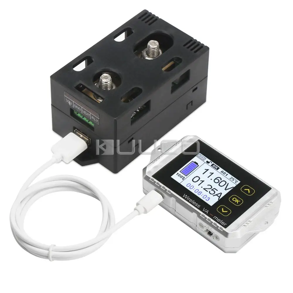 

Drok Digital Multimeter 100V 200A Wireless Ammeter Voltmeter Battery Capacity Monitoring Coulomb Counter Power Tester