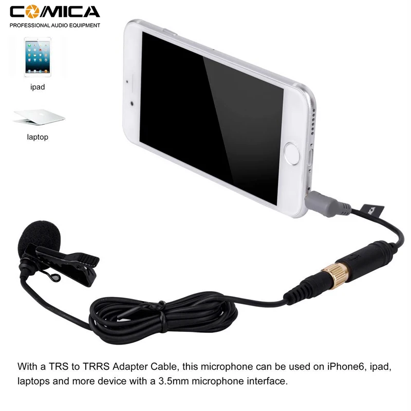 Comica CVM M O1 всенаправленный петличный отворот микрофон для S ennheiser и других